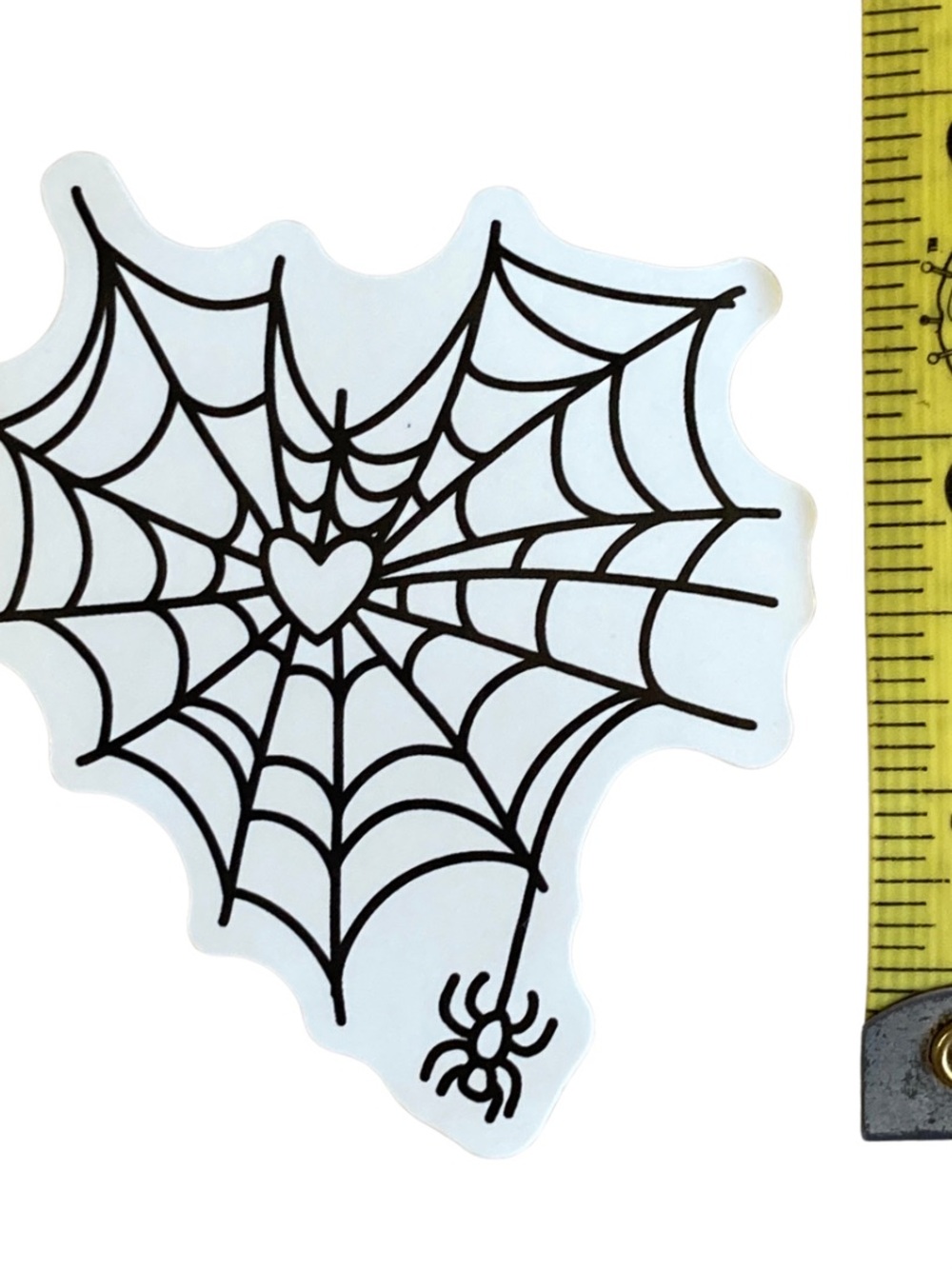 Spooky Heart Spider Web Sticker - Picture 2 of 3